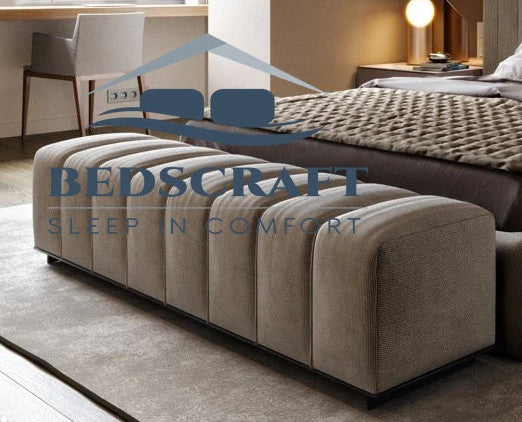 Linear Luxury Bench - Crushed Velvet or soft plush velvet seating. Bedroom bench / stool