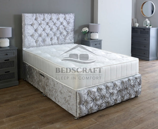 Regal Divan Bed - Crushed Velvet or Plush Velvet Beds