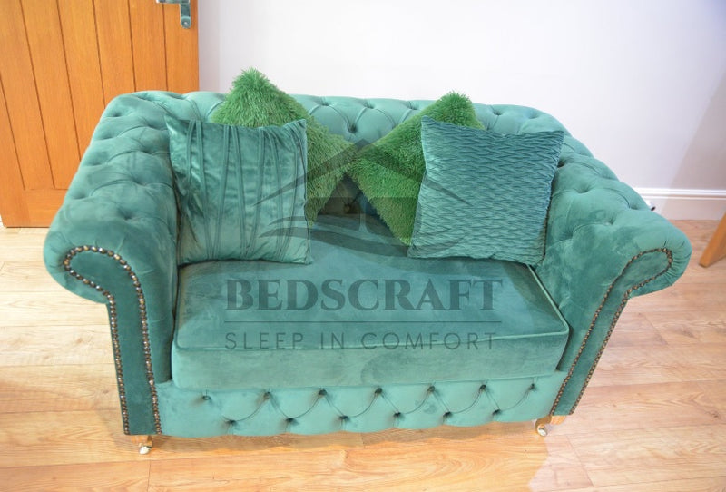 Chesterfield Velvet Sofa 1 2 or 3 Seater