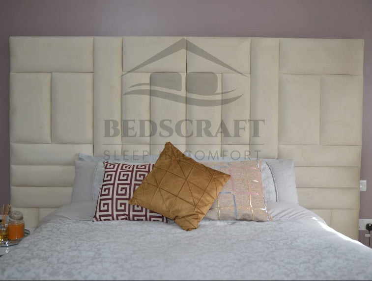 Kensington Luxury bed with high headboard in plush velvet